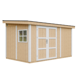 Abri de jardin qualité premium h231x248x412 cm avec plancher e paroi latérale