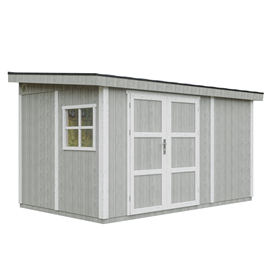 Abri de jardin qualité premium h231x248x412 cm avec plancher e paroi latérale