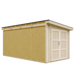 Abri de jardin qualité premium 11,47 m² - h231x248x530 cm - beige