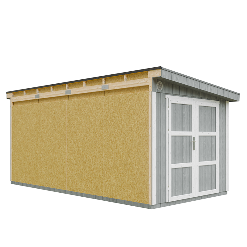 Abri de jardin qualité premium 11,47 m² - h231x248x530 cm - gris