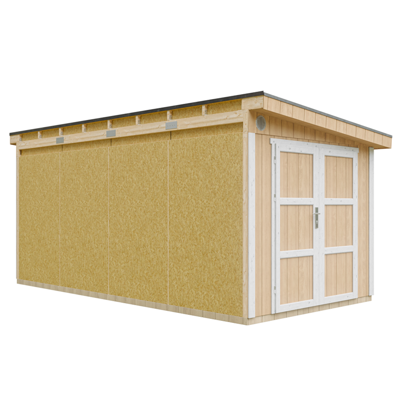 Abri de jardin qualité premium 11,47 m² - h231x248x530 cm - jaune