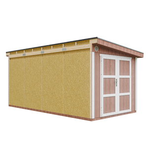 Abri de jardin qualité premium 11,47 m² - h231x248x530 cm - rouge