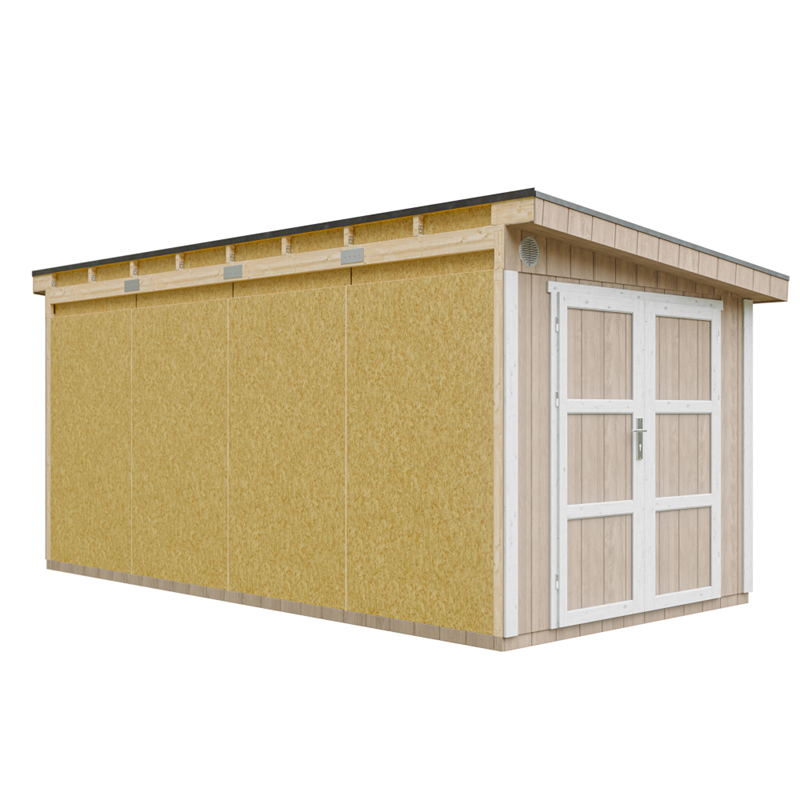 Abri de jardin qualité premium 11,47 m² - h231x248x530 cm - marron
