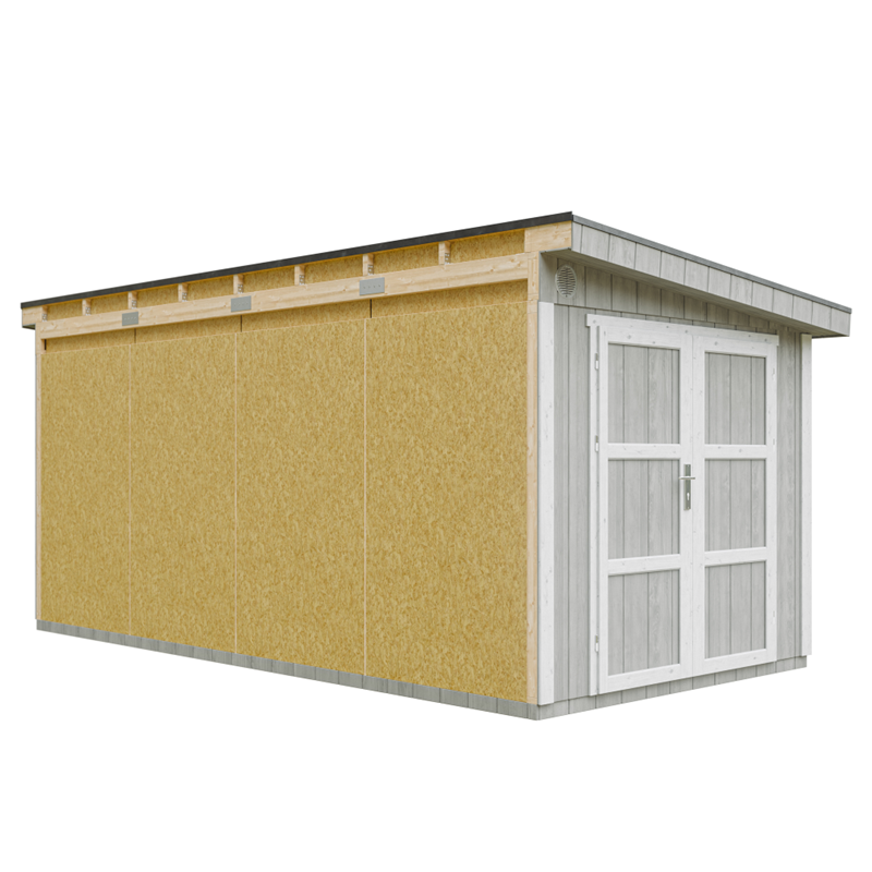 Abri de jardin qualité premium 11,47 m² - h231x248x530 cm - gris