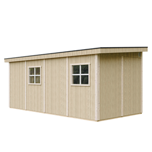 Abri de jardin qualité premium 11,47 m² - h231x248x530 cm - beige