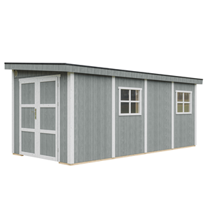 Abri de jardin qualité premium 11,47 m² - h231x248x530 cm - gris