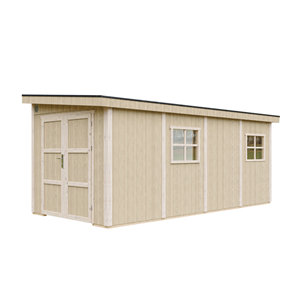 Abri de jardin qualité premium 11,47 m² - h231x248x530 cm - jaune