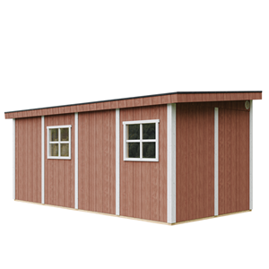Abri de jardin qualité premium 11,47 m² - h231x248x530 cm - rouge