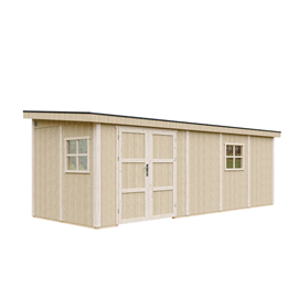 Abri de jardin qualité premium 14,3 m² - h231x248x648 cm - beige