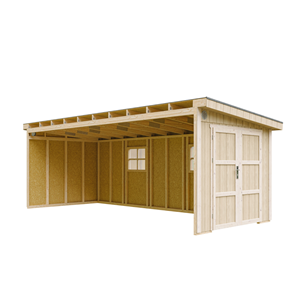 Abri de jardin qualité premium 14,3 m² - h231x248x648 cm - beige