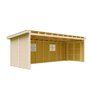 Abri de jardin qualité premium 14,3 m² - h231x248x648 cm - beige