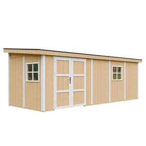 Abri de jardin qualité premium 14,3 m² - h231x248x648 cm - jaune