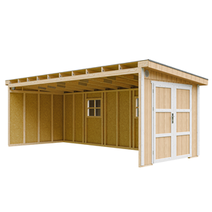 Abri de jardin qualité premium 14,3 m² - h231x248x648 cm - jaune