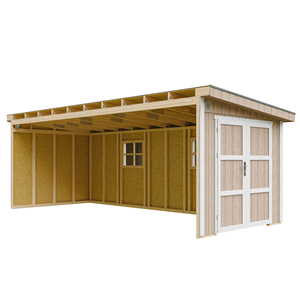 Abri de jardin qualité premium 14,3 m² - h231x248x648 cm - marron