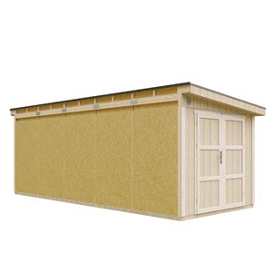 Abri de jardin qualité premium 14,30 m² - h231x248x648 cm - beige