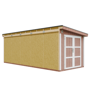 Abri de jardin qualité premium 14,30 m² - h231x248x648 cm - rouge