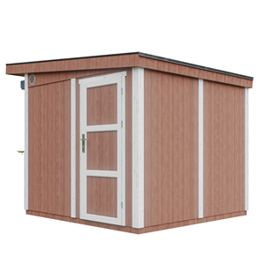 Grand stand marché avec comptoir 240x248x305cm 5,9m2 bar jardin, kiosque rouge