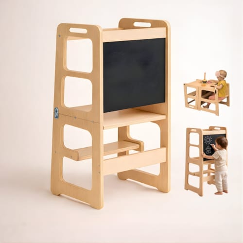 Jouetapprends - Tour observation montessori bébé enfant - pliable en table bureau tableau dessin