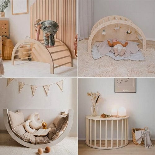 Arche montessori 6-en-1 bois & bureau avec coussin - jouetapprends (Jouetapprends) - Image 3