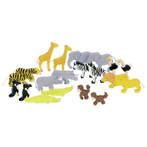 Figurines animaux sauvages en bois