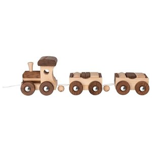 Train en bois à tirer avec formes à empiler