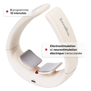 Neck care +, electrostimulation, chauffant, lumière rouge pour cou et cervicales