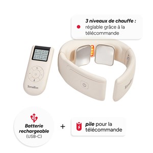 Neck care +, electrostimulation, chauffant, lumière rouge pour cou et cervicales
