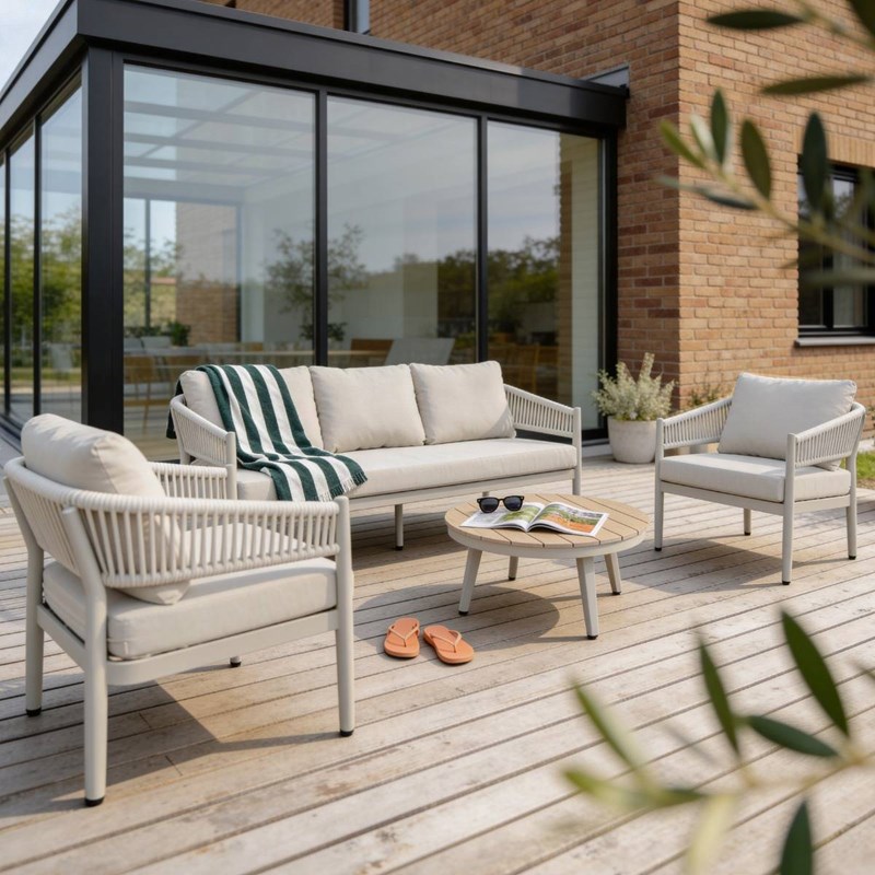 Made In Meubles - Salon de jardin 5 places sayen