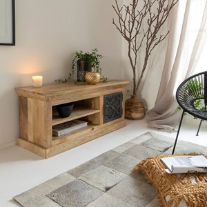 Meuble tv en bois de manguier et métal sahara