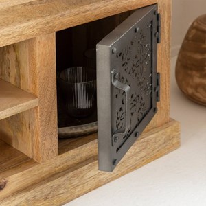 Meuble tv en bois de manguier et métal sahara