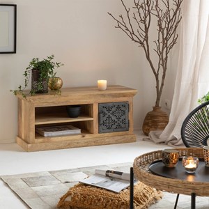 Meuble tv en bois de manguier et métal sahara