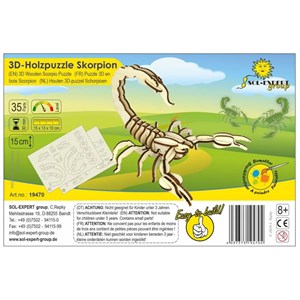 Puzzle 3d en bois scorpion
