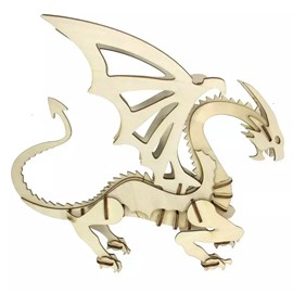 Puzzle 3d en bois dragon