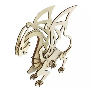Puzzle 3d en bois dragon