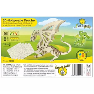 Puzzle 3d en bois dragon