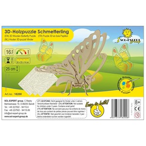 Puzzle 3d en bois papillon