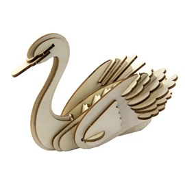 Puzzle 3d en bois cygne