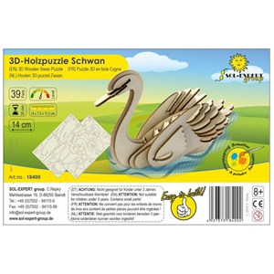 Puzzle 3d en bois cygne