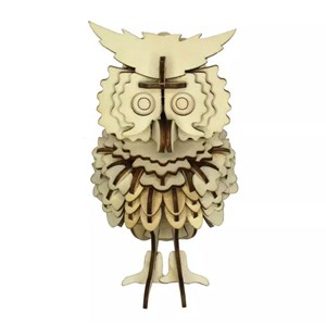 Puzzle 3d en bois hibou