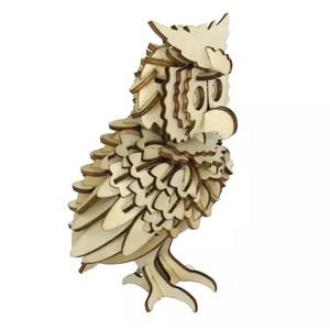 Puzzle 3d en bois hibou