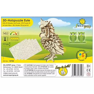 Puzzle 3d en bois hibou