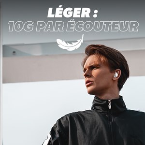 T'nb - écouteurs sport sans fil energy bud, confortables - blanc