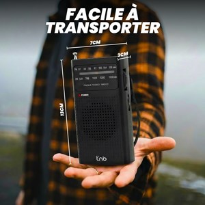 T'nb - radio de poche fm-am compacte et facile à utiliser