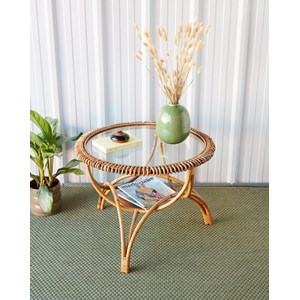 Léonie, la table basse en rotin n°872