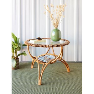 Léonie, la table basse en rotin n°872