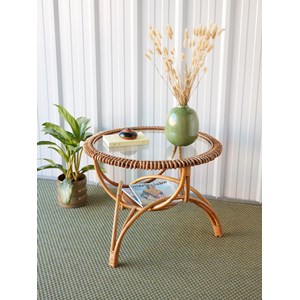 Léonie, la table basse en rotin n°872