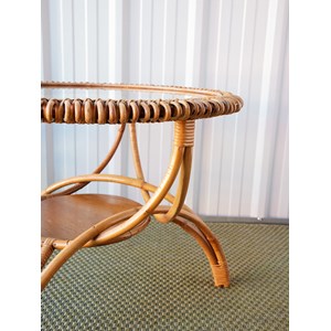 Léonie, la table basse en rotin n°872