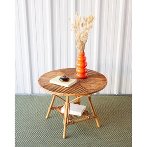 Table basse en rotin clouté n°873