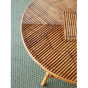 Table basse en rotin clouté n°873