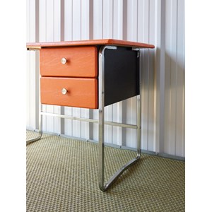 Yvan, le bureau en skaï orange n°520